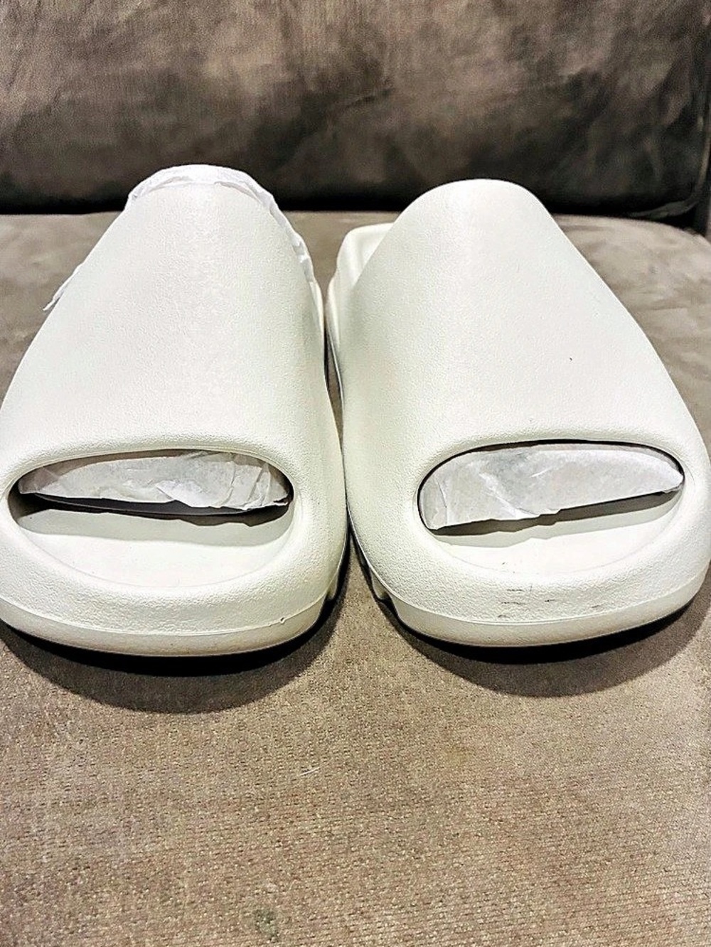 Adidas Yeezy Slide Bone White Platform Slide Sandals